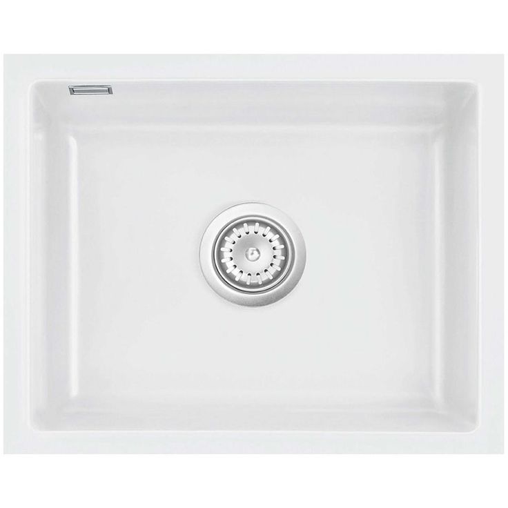Keittiöallas Lavabo Mera 50 U, 556x441mm, keraaminen, mattavalkoinen/kromi 