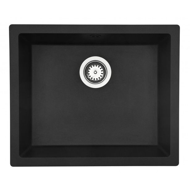 Keittiöallas Lavabo Jupiter 600, 550x460mm, komposiitti, musta/musta