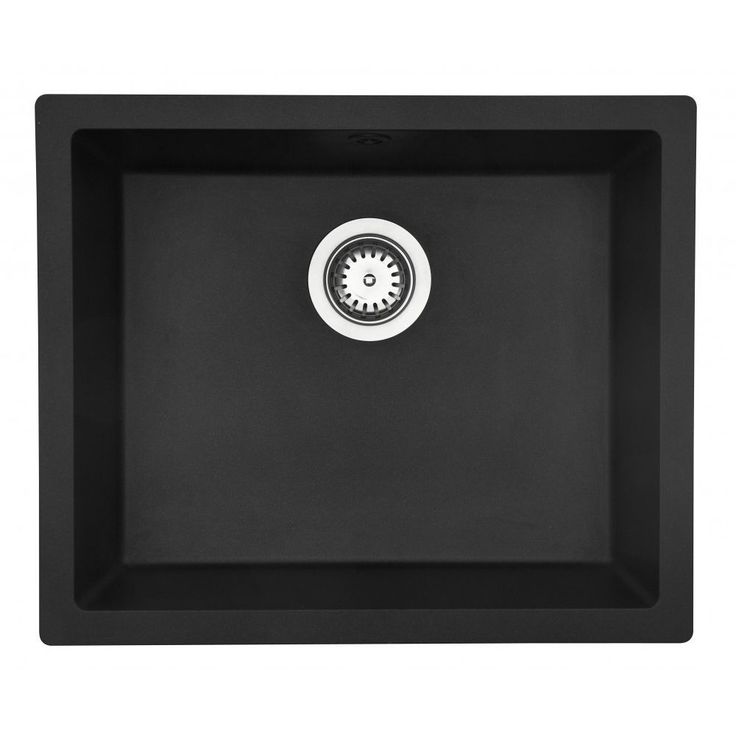 Keittiöallas Lavabo Jupiter 600, 550x460mm, komposiitti, musta/musta