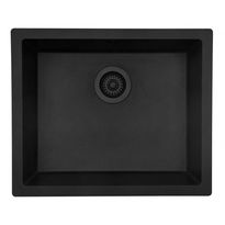 Keittiöallas Lavabo Jupiter 600, 550x460mm, komposiitti, musta/musta, Verkkokaupan poistotuote