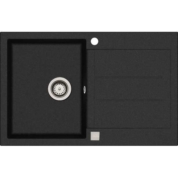 Keittiöallas Lavabo Saturn 780, 780x500 mm, komposiitti, mattamusta