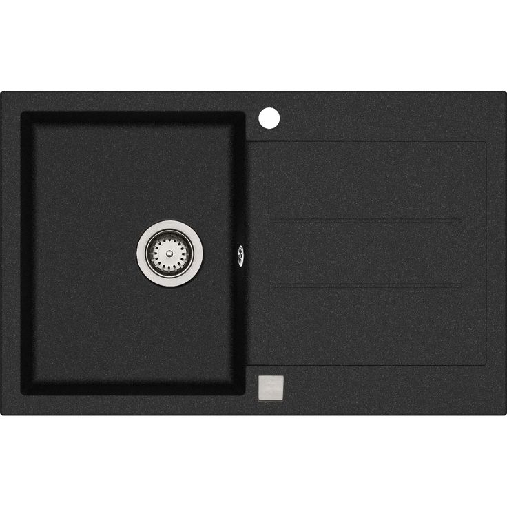 Keittiöallas Lavabo Saturn 780, 780x500 mm, komposiitti, mattamusta
