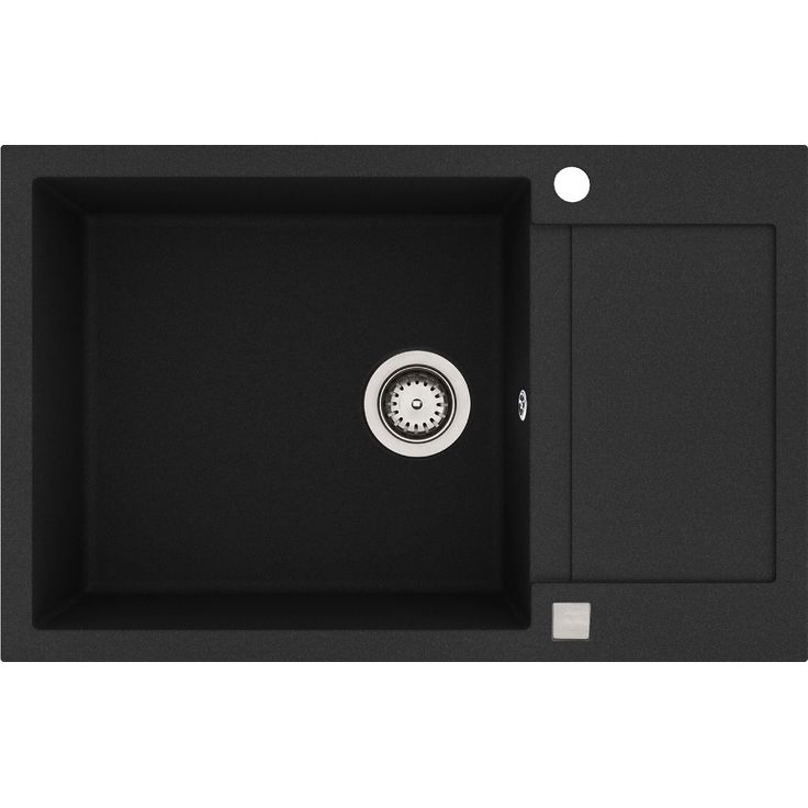 Keittiöallas Lavabo Saturn 790, 780x500 mm, komposiitti, mattamusta