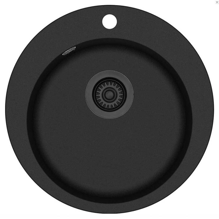 Keittiöallas Lavabo Saturn, 505x505mm, komposiitti, musta/musta