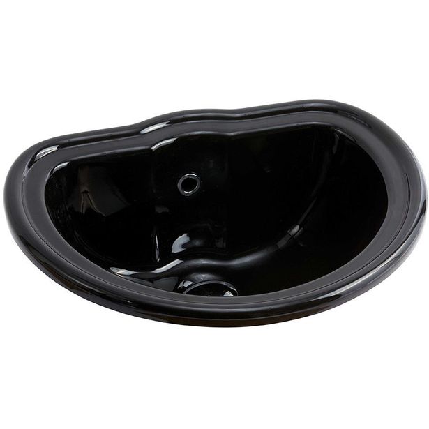 Pesuallas Lavabo Retro 50, 500x410mm, kiiltävä musta 
