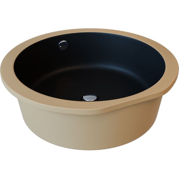 Pesuallas Lavabo Gino Ø40, 400x400mm, mattamusta 