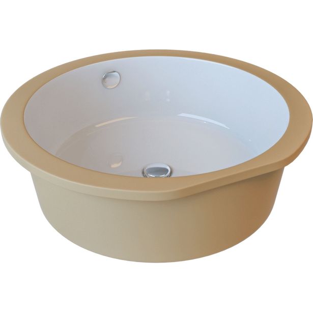 Pesuallas Lavabo Gino Ø40, 400x400mm, valkoinen 