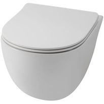 Seinä-WC-istuin Lavabo File 2.0, huuhtelukaulukseton, valkoinen