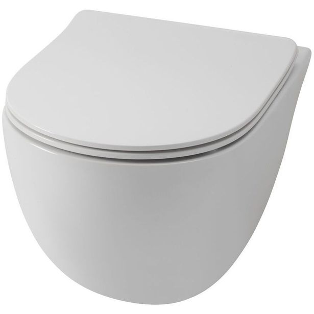 Seinä-WC-istuin Lavabo File 2.0, huuhtelukaulukseton, valkoinen