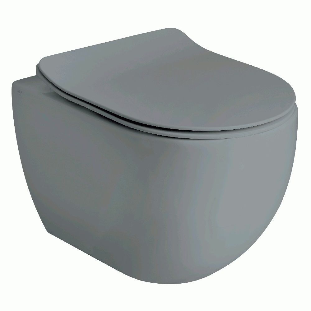 Seinä-WC-istuin Lavabo Glomp Mini, huuhtelukaulukseton, mattaharmaa