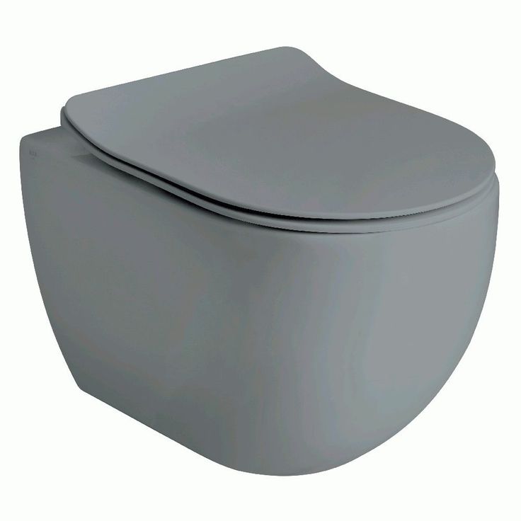 Seinä-WC-istuin Lavabo Glomp Mini, huuhtelukaulukseton, mattaharmaa