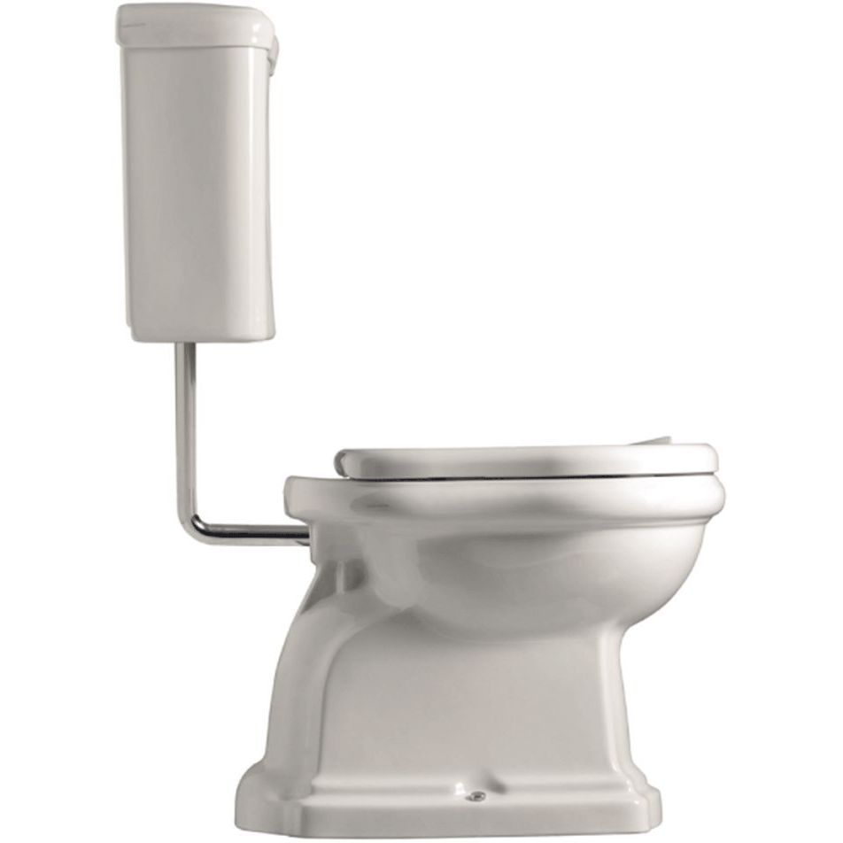 WC-istuin Lavabo Retro Low, S-lukko, kromiputki, valkoinen