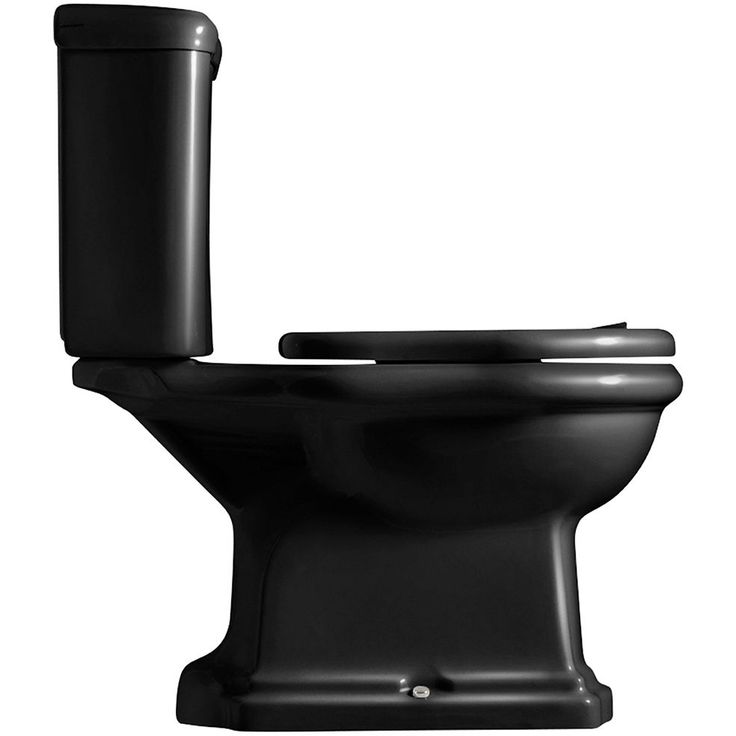 WC-istuin Lavabo Retro Monoblocco, P-lukko, musta