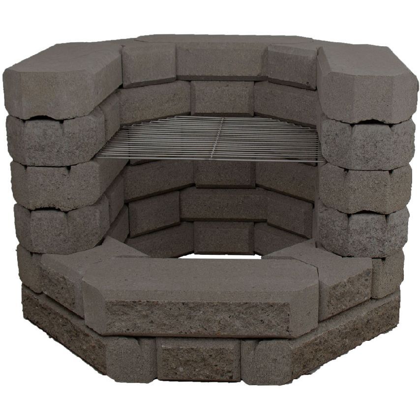 Lohkomuurigrilli Lakka Kipinä, 88x88x60cm, musta