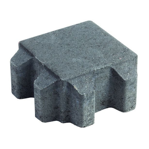 Pihakivi Lakka Nurmikivi 80, 140x140x80mm, musta