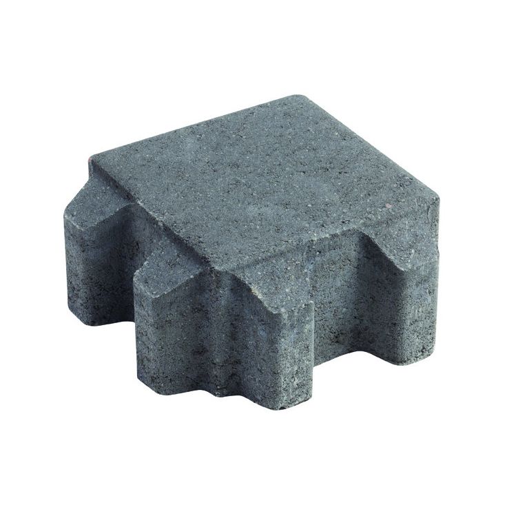 Pihakivi Lakka Nurmikivi 80, 140x140x80mm, musta