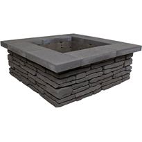 Nuotiopaikka Lakka Loimu + kansi, 1200x1200x420mm, musta