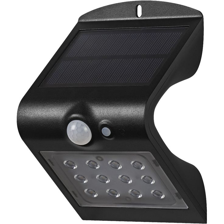 Aurinkokennoseinävalaisin liiketunnistimella Osram Endura Flood Butterfly 1.5W 4000K musta