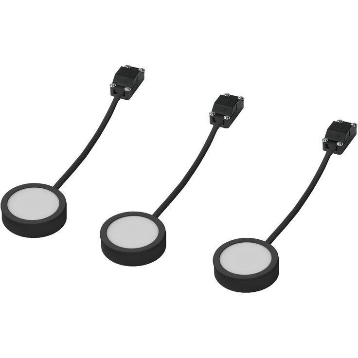 Kalustevalaisin Osram Spot Puck 65mm kaapin alle 3 x 3W 830 3000K musta