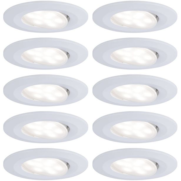 LED-Alasvalosetti Paulmann Calla 10-osainen suunnattava IP65 4000K eri värejä