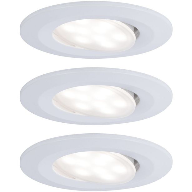 LED-Alasvalosetti Paulmann Calla 3-osainen suunnattava himmennettävä IP65 4000K valkoinen