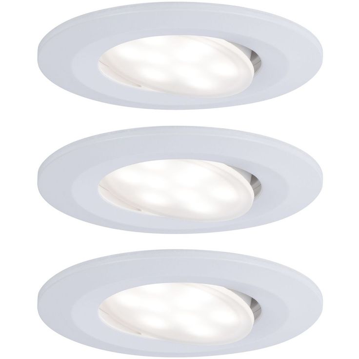 LED-Alasvalosetti Paulmann Calla, 3-osainen, suunnattava, 6.5W, IP65, 4000K, mattavalkoinen