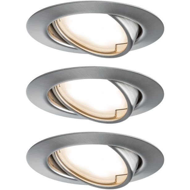 LED-Alasvalosetti Paulmann Coin 3-osainen suunnattava himmennettävä 3000K eri värejä