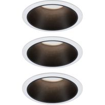 LED-Alasvalosetti Paulmann Cole, 3-osainen, IP44, 2700K, valkoinen/mattamusta