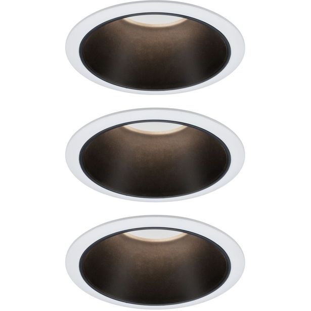 LED-Alasvalosetti Paulmann Cole 3-osainen IP44 2700K valkoinen/mattamusta
