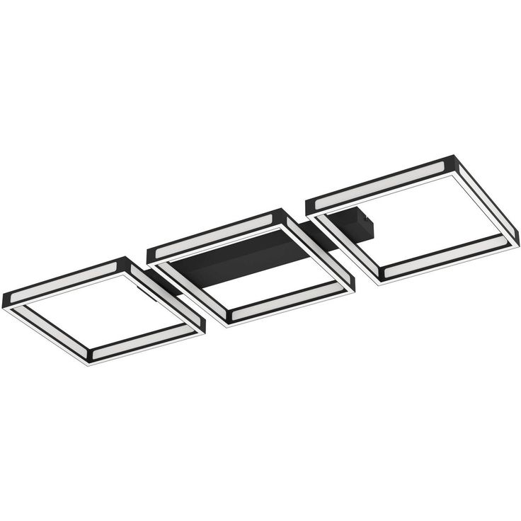 LED Kattovalaisin Eglo Altaflor 3-osainen 100x31,5cm musta