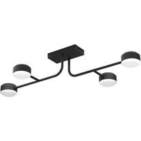 LED-Kattovalaisin Eglo Clavellina, 4-osainen, 89x46,5cm, musta/valkoinen
