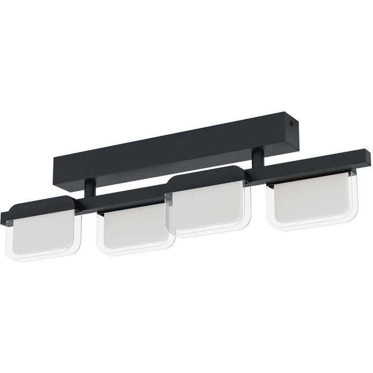 LED-Kattovalaisin Eglo Ervidel, 4-osainen, musta, himmennin