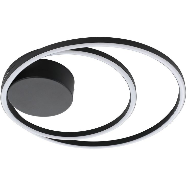 LED Kattovalaisin Eglo Ruotale 36W Ø45cm musta valkoinen