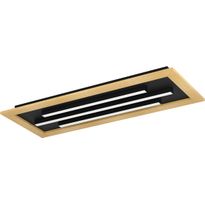 LED-Kattovalaisin Eglo Tirrenara, 78x30,5cm, värivaihto + kaukosäädin, musta/puu