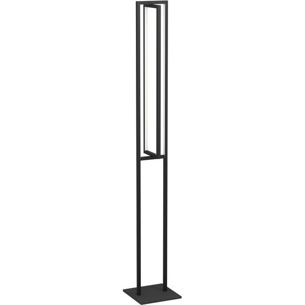 LED Lattiavalaisin Eglo Siberia 34W 20x16x133cm kaukosäädin musta valkoinen