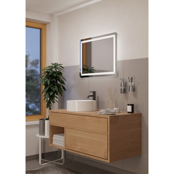 LED Peilivalaisin Eglo Touch Buenavista 80x60cm hopea CCT
