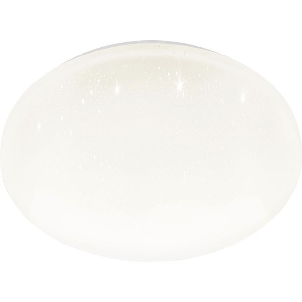 LED Plafondi Eglo Frania s 18W Ø31cm valkoinen kristalliefekti