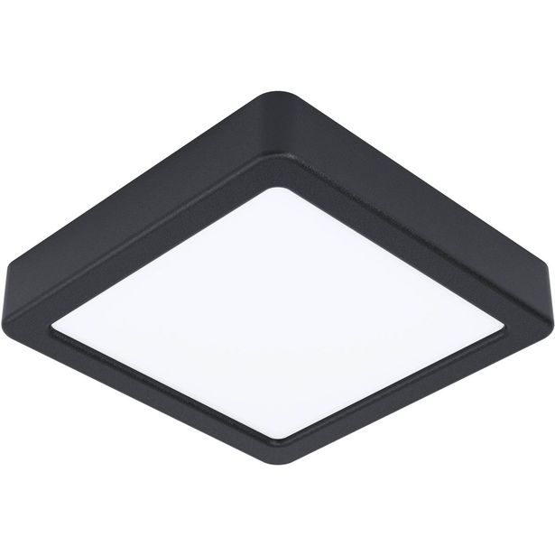 LED Plafondi Eglo Fueva 5 16x16cm 3000K musta pinta asennettava