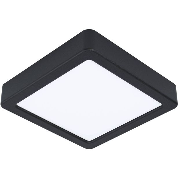 LED Plafondi Eglo Fueva 5 16x16cm 4000K musta pinta asennettava