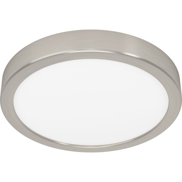 LED-Plafondi Eglo Fueva 5 himmennettävä pyöreä mattanikkeli/valkoinen eri kokoja