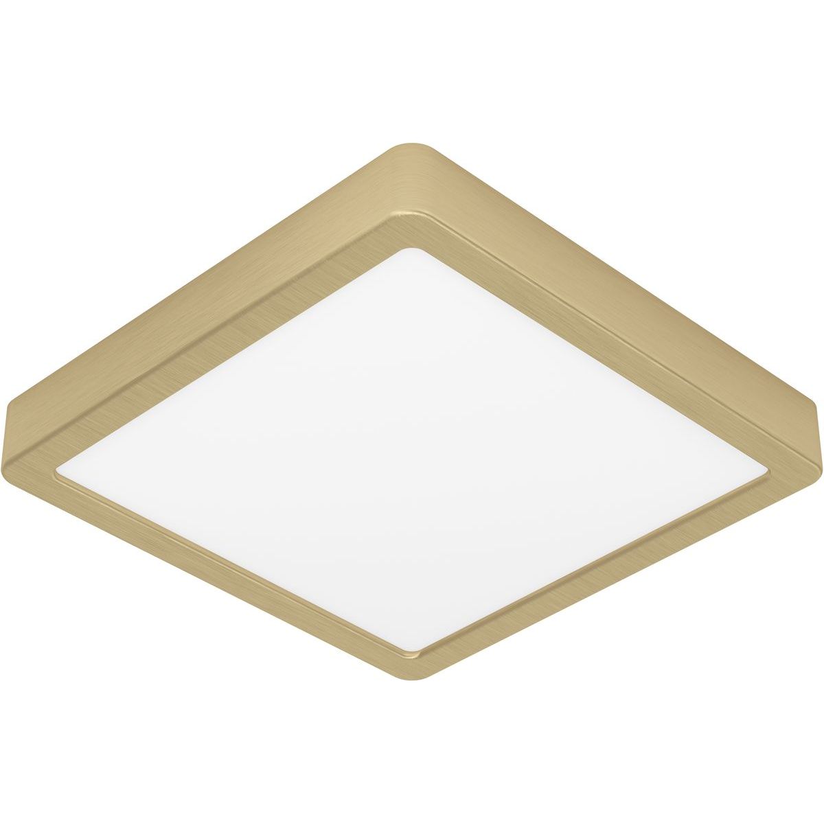 LED-Plafondi Eglo Fueva 5, 17W, 21x21cm, harjattu messinki/valkoinen