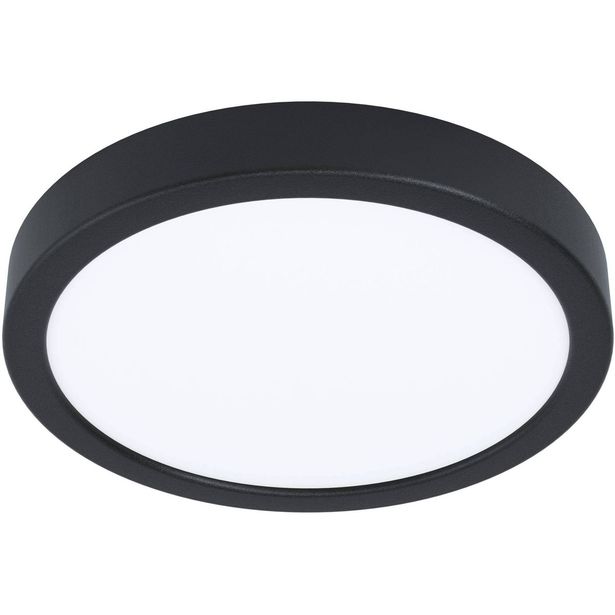 LED Plafondi Eglo Fueva 5 Ø21cm 3000K musta pinta asennettava himmennin