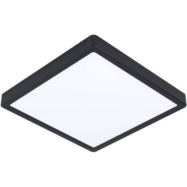 LED Plafondi Eglo Fueva 5 28,5x28,5cm 3000K musta pinta asennettava