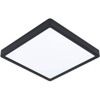 LED-Plafondi Eglo Fueva 5, 28,5x28,5cm, 4000K, musta, pinta-asennettava, vaihdettava LED