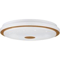 LED-Plafondi Eglo Lanciano 1, värivaihto + kaukosäädin, valkoinen/puu, eri kokoja