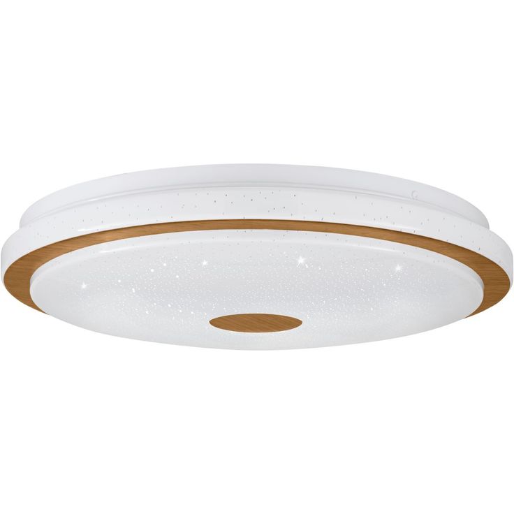 LED-Plafondi Eglo Lanciano 1 värivaihto + kaukosäädin valkoinen/puu eri kokoja