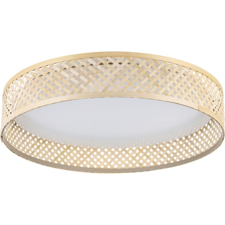 LED Plafondi Eglo Luppineria 24W Ø38cm valkoinen puu