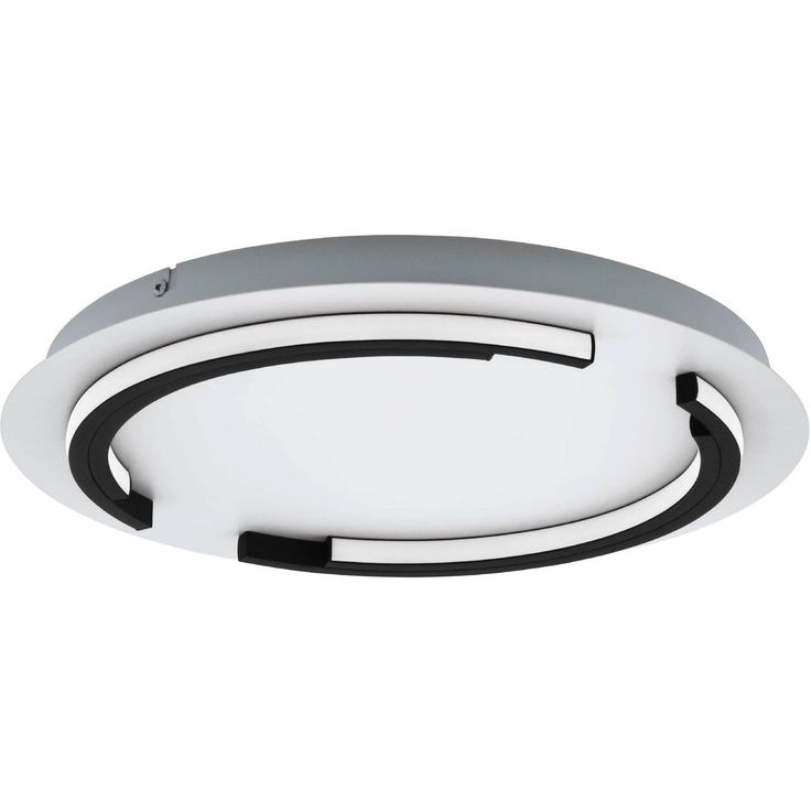 LED Plafondi Eglo Zampote 25W Ø42cm himmennettävä valkoinen musta