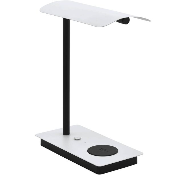 LED Pöytävalaisin Eglo Arenaza valkoinen/musta himmennin langaton latausalusta