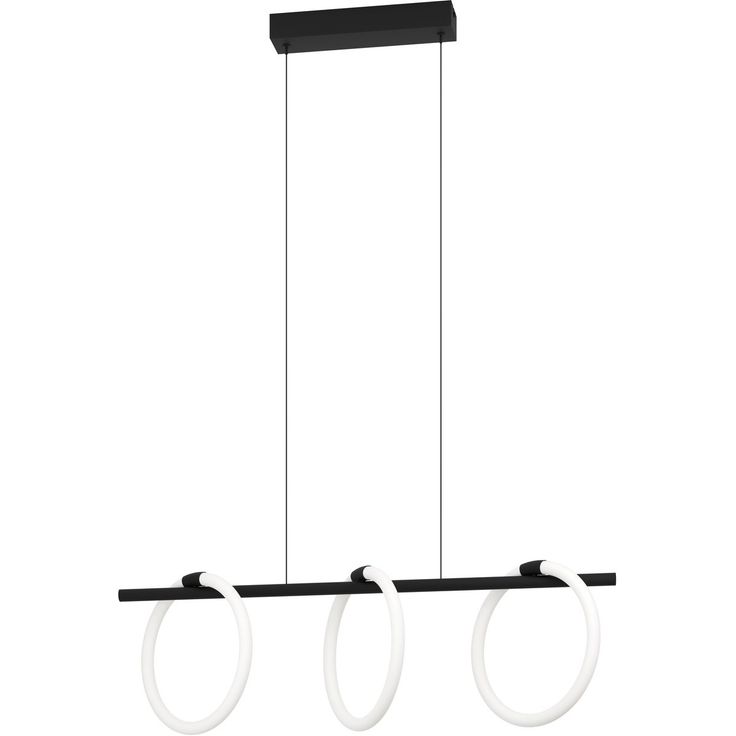 LED-Riippuvalaisin Eglo Caranacoa, 3-osainen, 78x23cm, musta/valkoinen